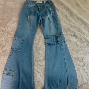 Women's Blue Jean Flared Jeans (stretchy)